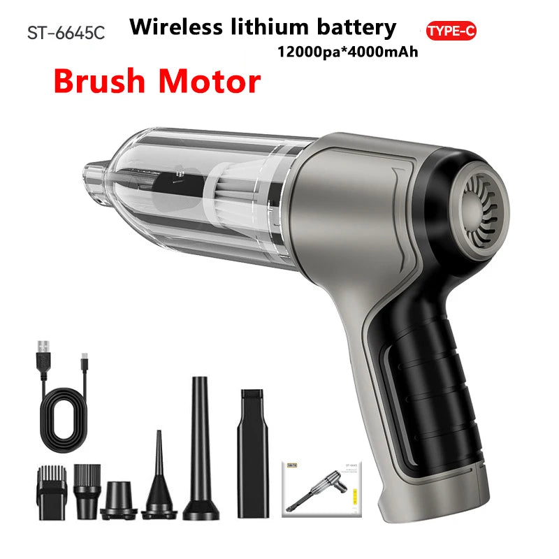 Customizable Car Wireless Vacuum Cleaner Strong Suction Handheld Wet Dry Auto Vacuum Home & Car Dual Use Mini Home Appliance