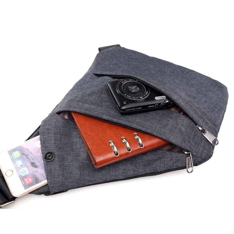 Right Shoulder Bag Chest Bag Men's Lightweight Large Capacity Crossbody Bag Miscellaneous Storage Shoulder Bag Purses Handbag