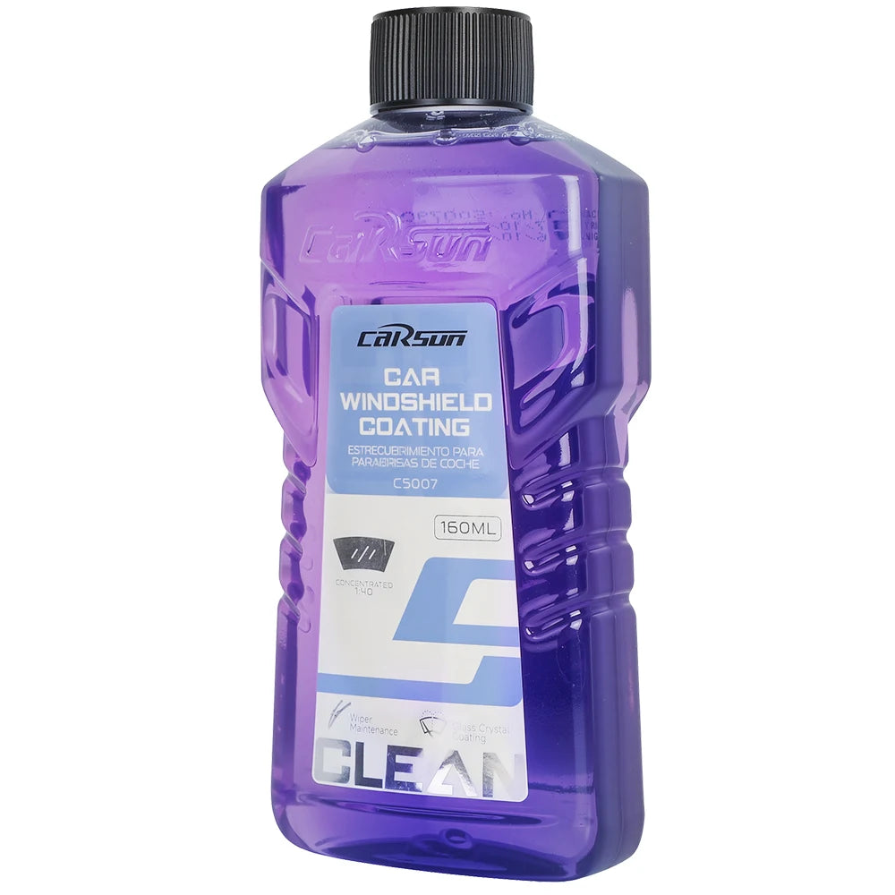 Carsun Highly Concentrated Car Glass Water 1:40 Times Dilution Formula, Strong Degreasing Film, Anti-Glare, Wiper, Traceless Cleaning, Universal Anti-Freeze Type for All Seasons