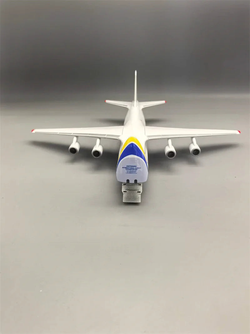 1/165 Ukraine An-124 Transport 42cm Plane Alloy Aircraft Replica Model Antonov An124 Plane With Base Airplane Toys Collection