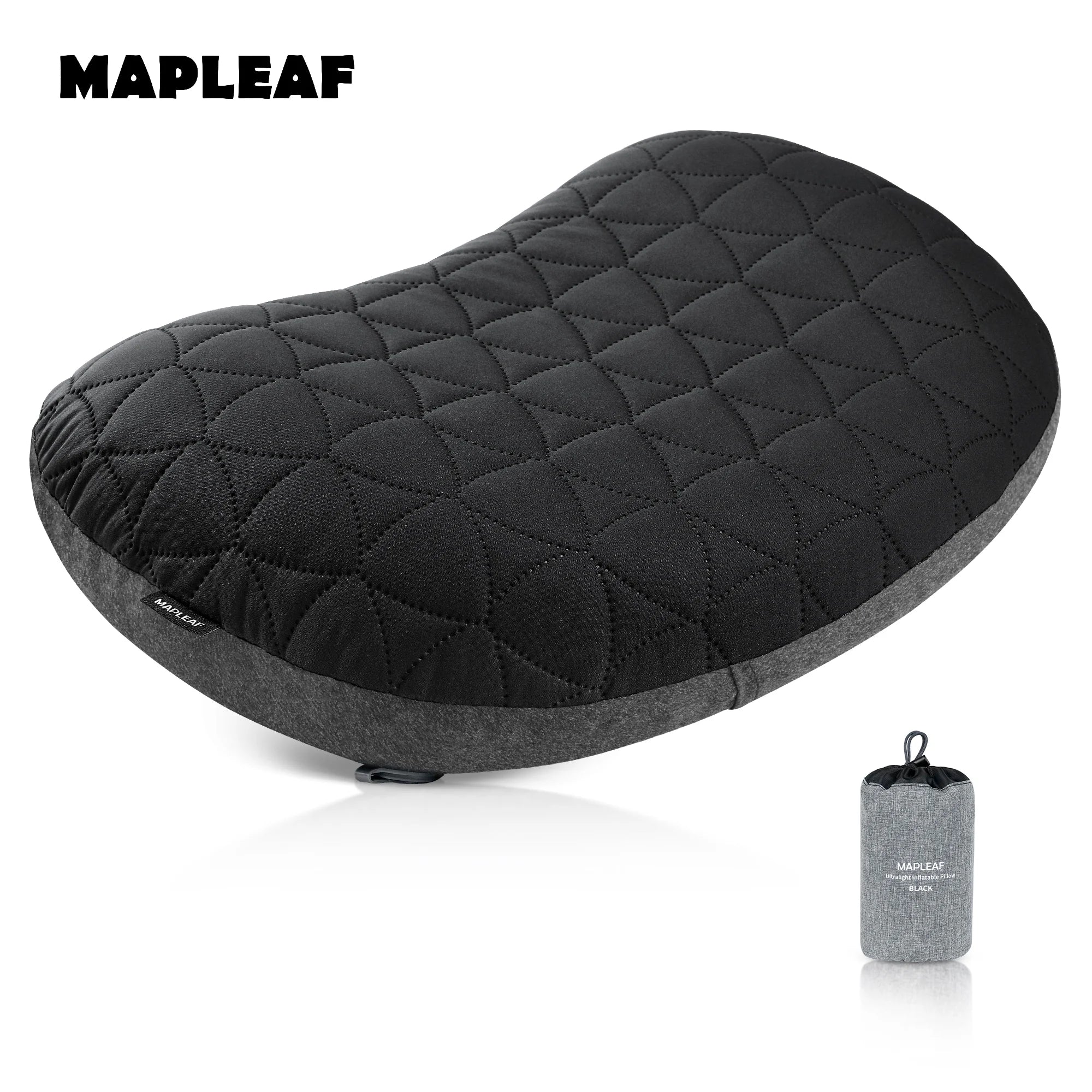 MAPLEAF Inflatable Camping Pillow Portable Neck Pillow Ergonomic Support Adjustable Firmness Neck Support Ultralight Outdoor