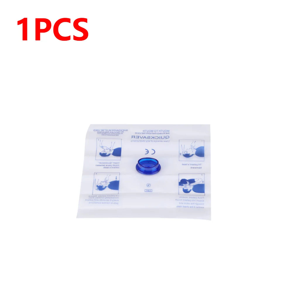 1-10PCS Disposable Emergency Artificial Respiration Mouth-Mouth CPR Face Shield Pocket Size One Valve CPR Mask for Adults Kids