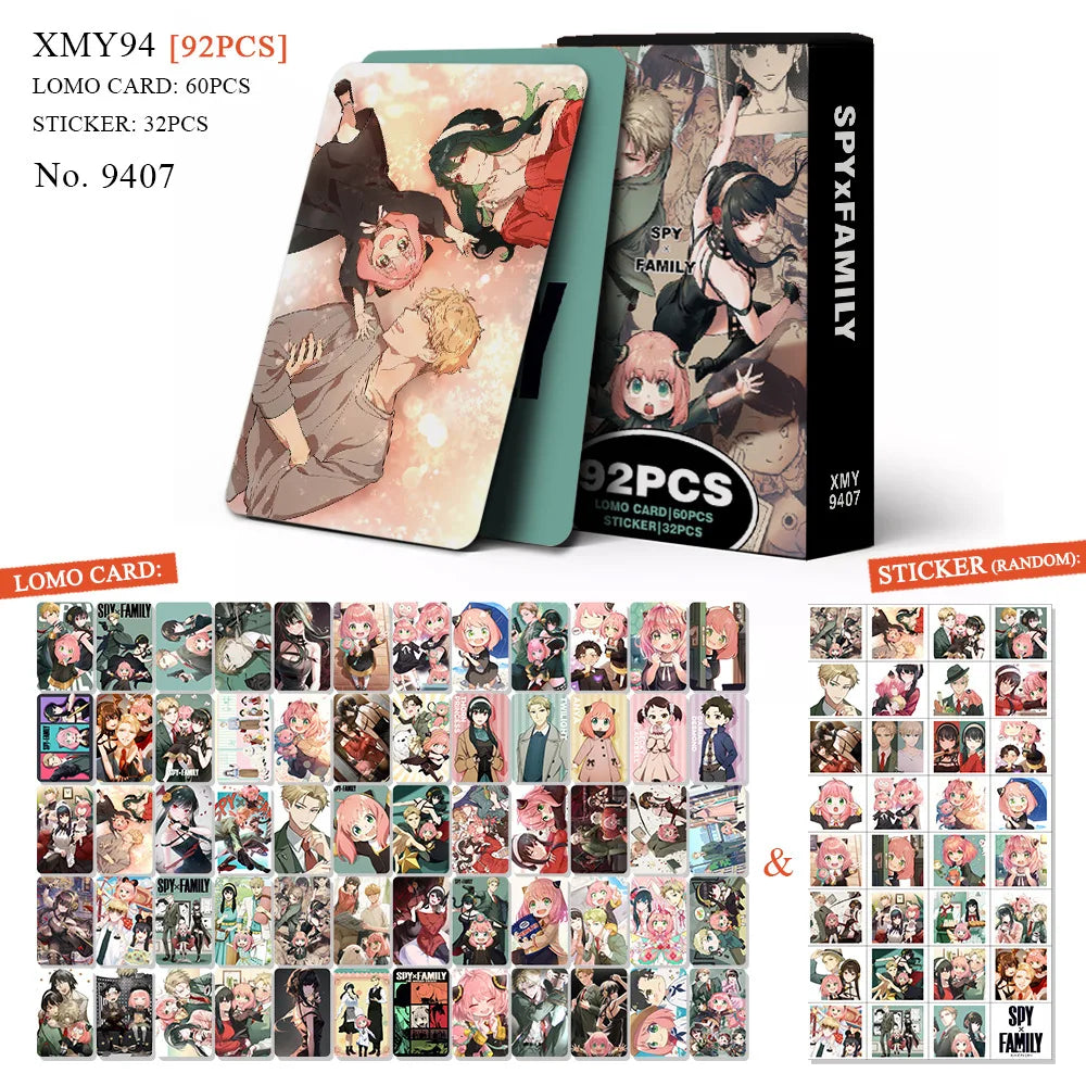 30-92Pcs/Set Anime Card Lomo Card Mini Sticker Print Pictures Postcard Games Card Fans Collection Cards Gifts