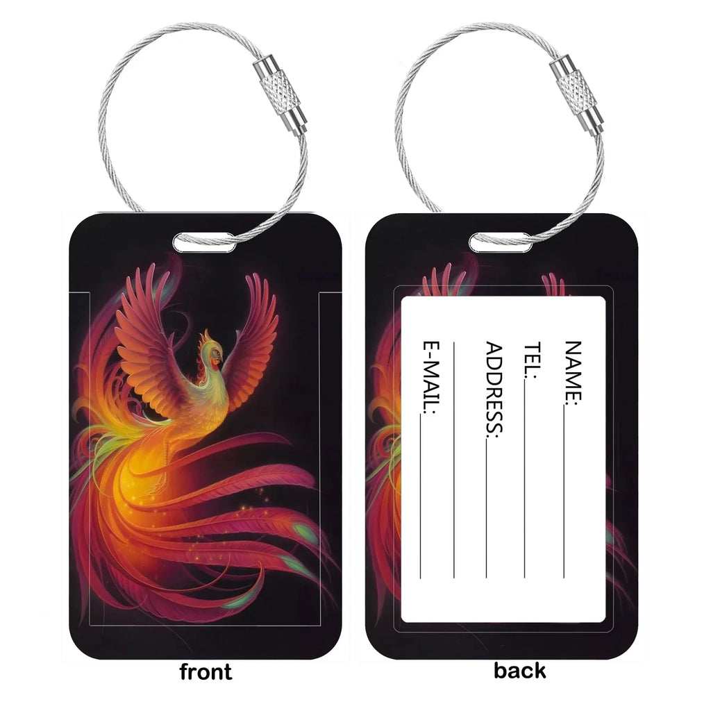 HOT SALE Artistic Flowers Business Luggage Tag Travel Women Men Suitcase Address Label Luggage Boarding Case Name ID Label Durab