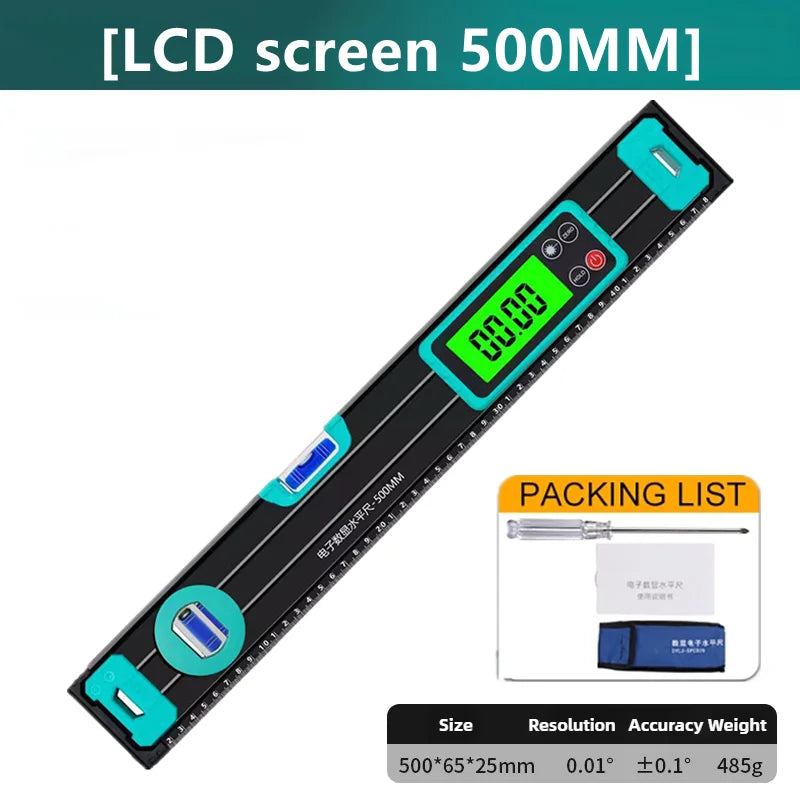 Digital Electronic Level  with LCD Screen Multi-functional High-Precision Magnetic Level with Gradients Portable Gauging Tool