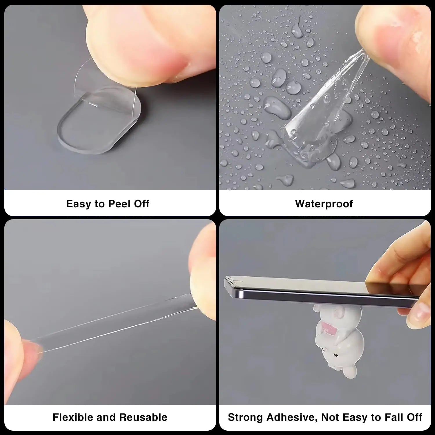 Double Sided Tape Adhesive Dots Clear Removable Sticky Dots No Trace Waterproof Glue Pads for Crafts Posters Photos Wall Hanging