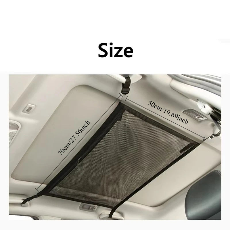Car storage top net, car supplies net pocket storage net, car net pocket, suspended car storage bag, luggage net