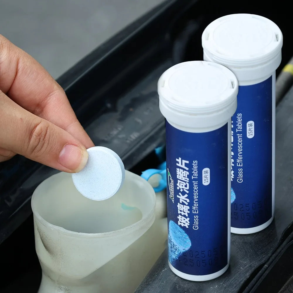 Car Windshield Cleaner High-Efficiency Cleaning Effervescent Tablet Portable Glass Oil Film Dirt Oil Stains Insect Glue Remover