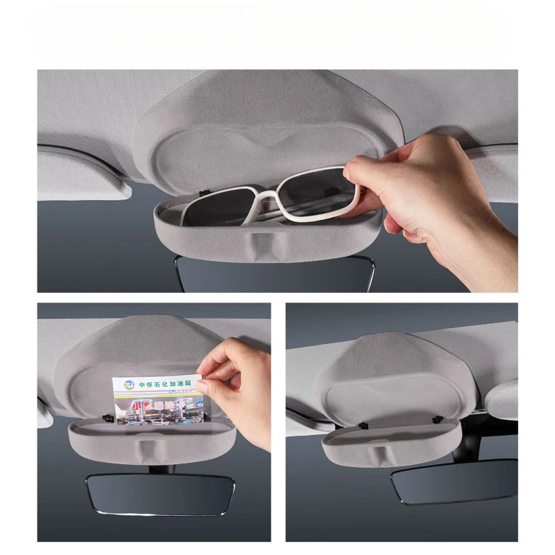 Car Sunglasses Case Glasses Storage Box Holder For Tesla Model 3 Highland 2023 For Model Y/3 Car Glasses Case Box Car Accessorie