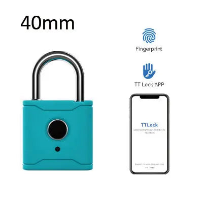 Waterproof Travel Portable Security TTlock App Keyless Biometric Padlock With Fingerprint Reader