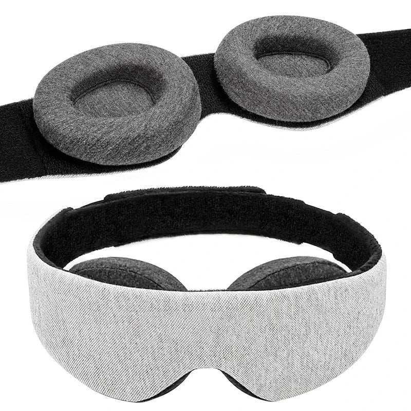 3D Sleep Mask 100% Light Blocking Eye Patch Zero Eye Pressure Blindfold for Travel Office Napping Meditation Shift Work