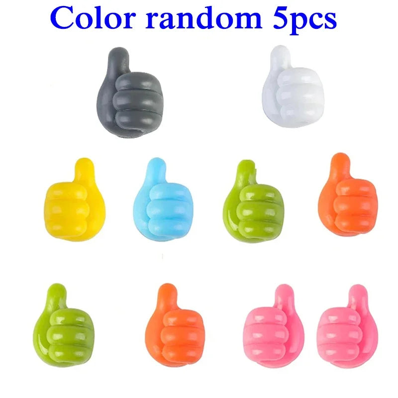 Hand-shaped Rubber Holder Glasses Cable Power Cord Charging Line Self Adhesive Mini Hook Car Storag Organizer Gadget Decorations