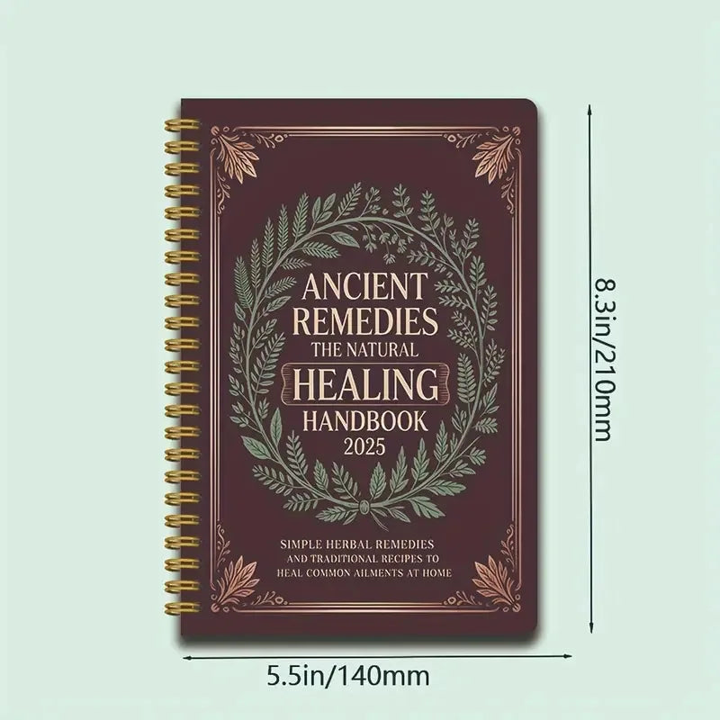 Ancient Remedies Notebook Natural Therapies with Step by Step Guide for Family Health Travel Office Use Eco Friendly PP Cover