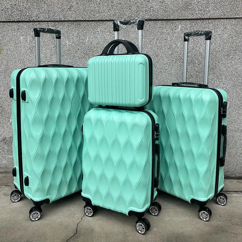 Four-Piece Set ABS Universal Wheel Luggage Travel Suitcase Carry-On Bag Set for Travel And Business Trip in 14202428 Inches