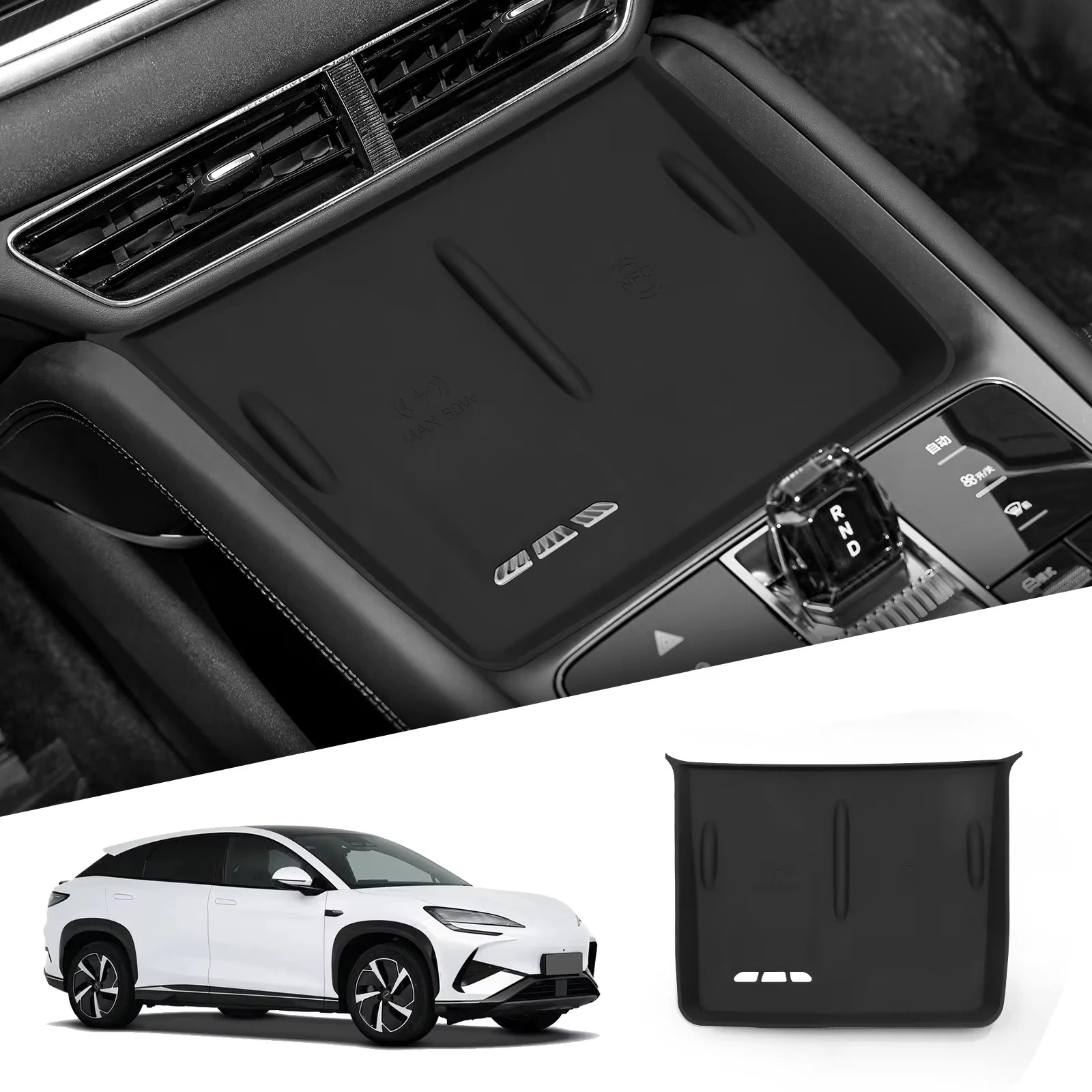 For BYD Sealion 7 2024 2025 Armrest Storage Box Cup Holder Central Control Storage Sundries Box Car Interior Accessories