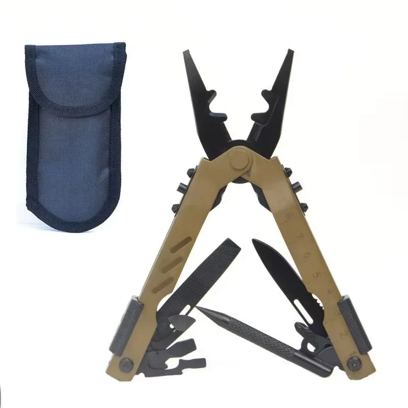 Multifunction Folding Pliers Stainless Steel Bottle Opener Screwdrivers Outdoor Crimper Wire Cutter Pocket Knife Multi-Tool