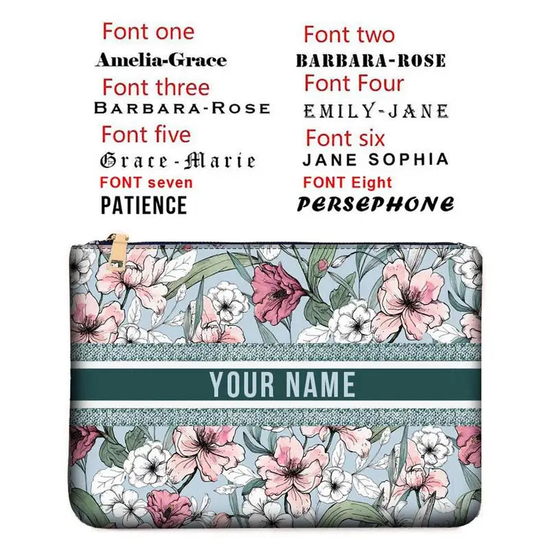 Canvas makeup bag WOMAN BAG Fashion Designer Party Clutch Personalized Custom Print Name Letter Beach Bag Travel Cosmetic Bag