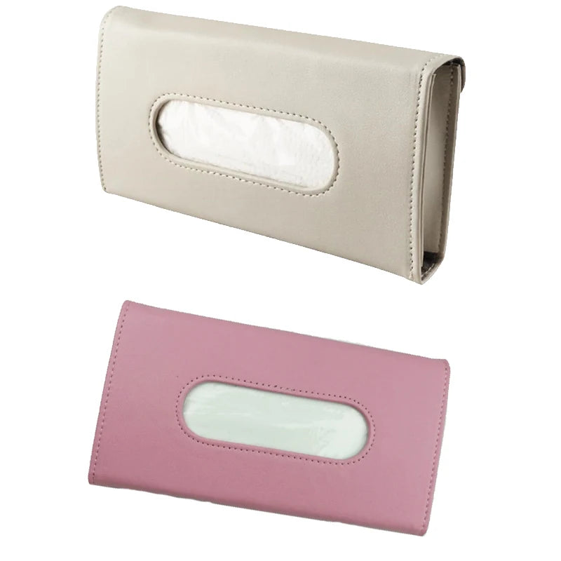 1Pc Car Tissue Box Towel Sets Car Sun Visor Tissue Box Holder Auto Interior Storage Decoration For BMW Car Decor Accessories