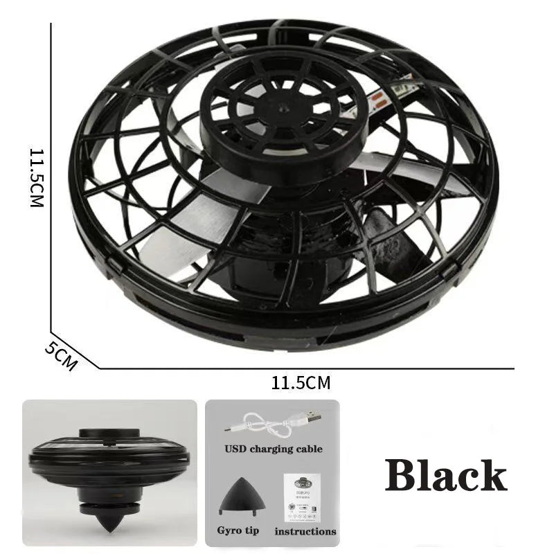 NEW LED Flying UFO Spinner Fingertip, Upgrade Flight Helicopter Gyro Flyorb Hover Ball, Mini Drone Aircraft Toy Children's Gifts