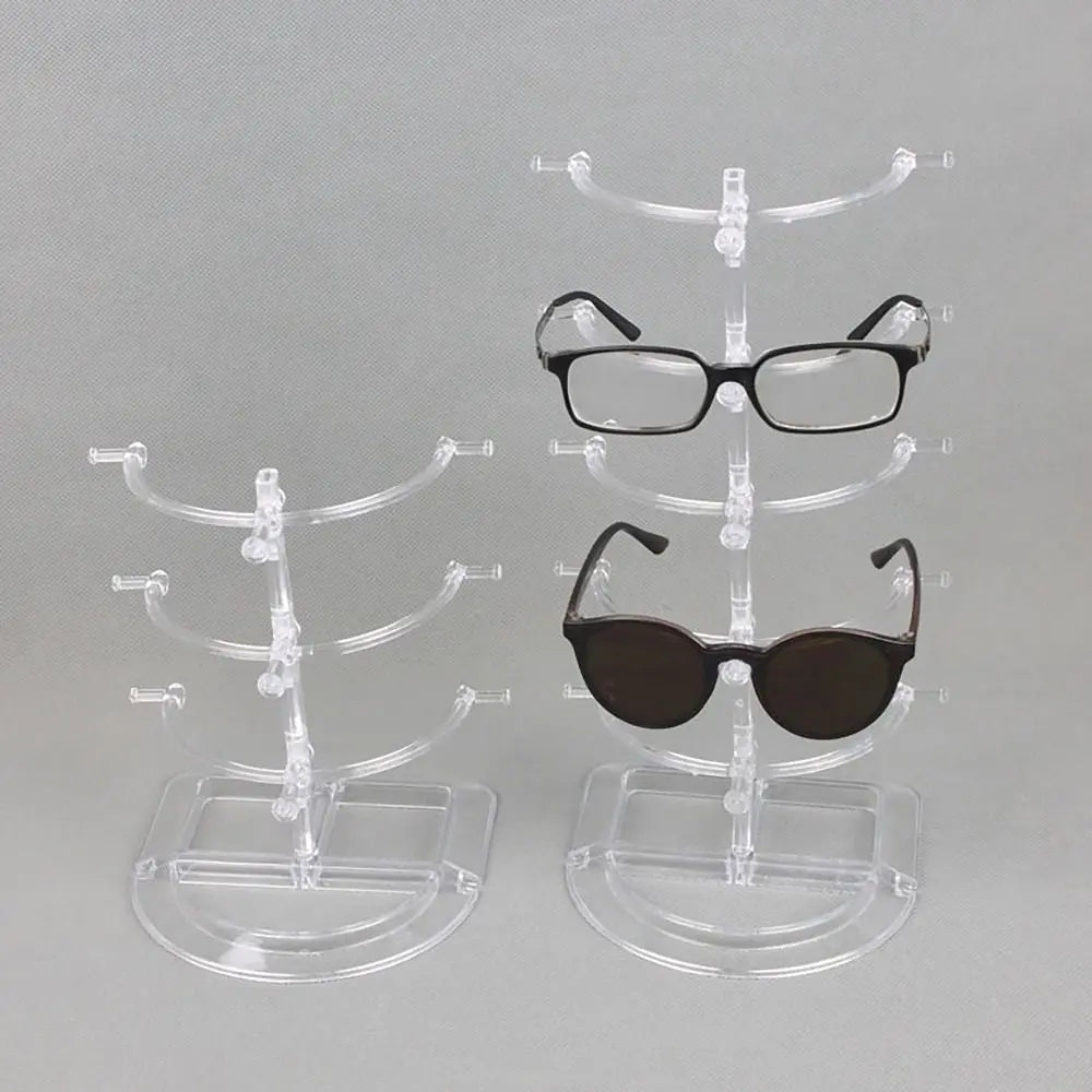 Space Saving Eyeglasses Display Stands Home Organizer Multiple Layers Sunglasses Storage Rack Transparent Plastic