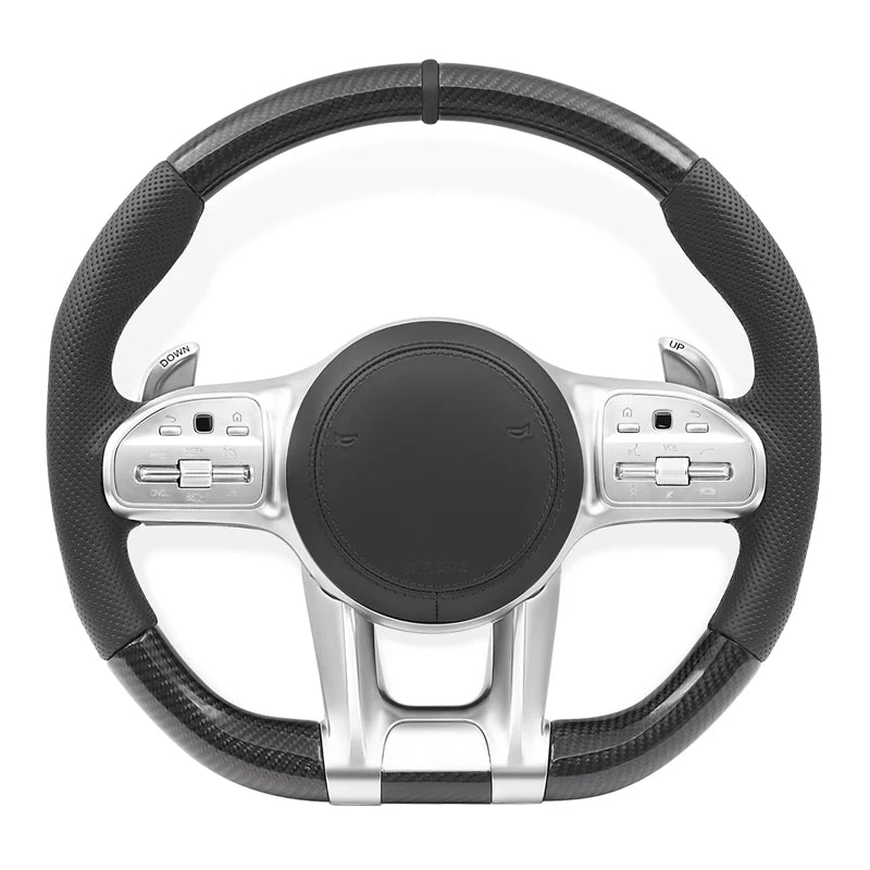 Carbon Fiber Steering Wheel for Mercedes Benz AMG GLE W167 C63 W205 E300 E220 W213 CLS W218 W222 S500 W204 C300 W212 E250 GLC 43