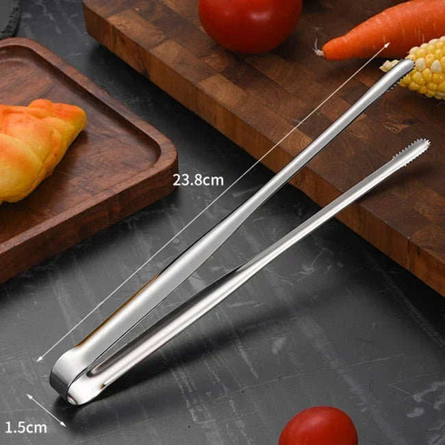 Non-Slip Kitchen Grill Tongs Thick Food Clip BBQ Steak Tong Bread Serving Cooking Utensils
