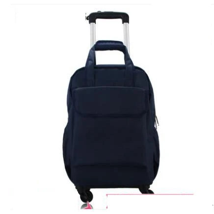 Women Carry On Hand Luggage rolling bag Oxford Rolling Backpack Travel Trolley Bag Travel Luggage bag Trolley Wheeled Backpacks