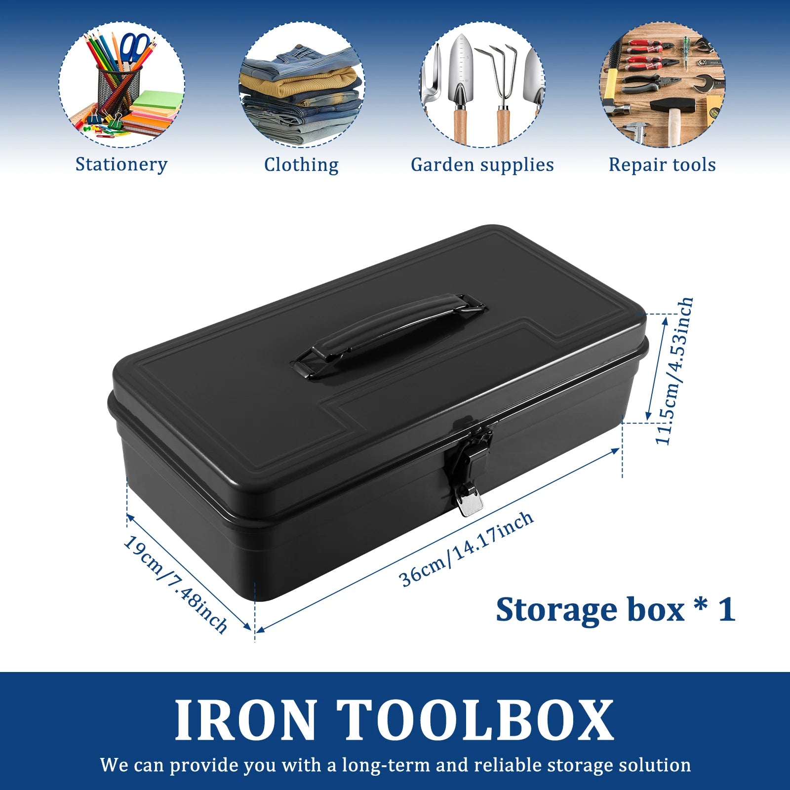 Hardware Tools Box Iron Tool Box Organizer Portable Metal Combination Suitcase Electrician Carpenter Electric Drill Storage Box