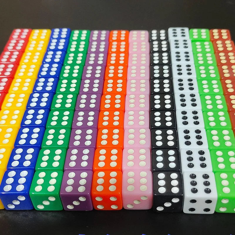 10pcs/set Square Corner Point Dice  Board Games Accessories 16mm