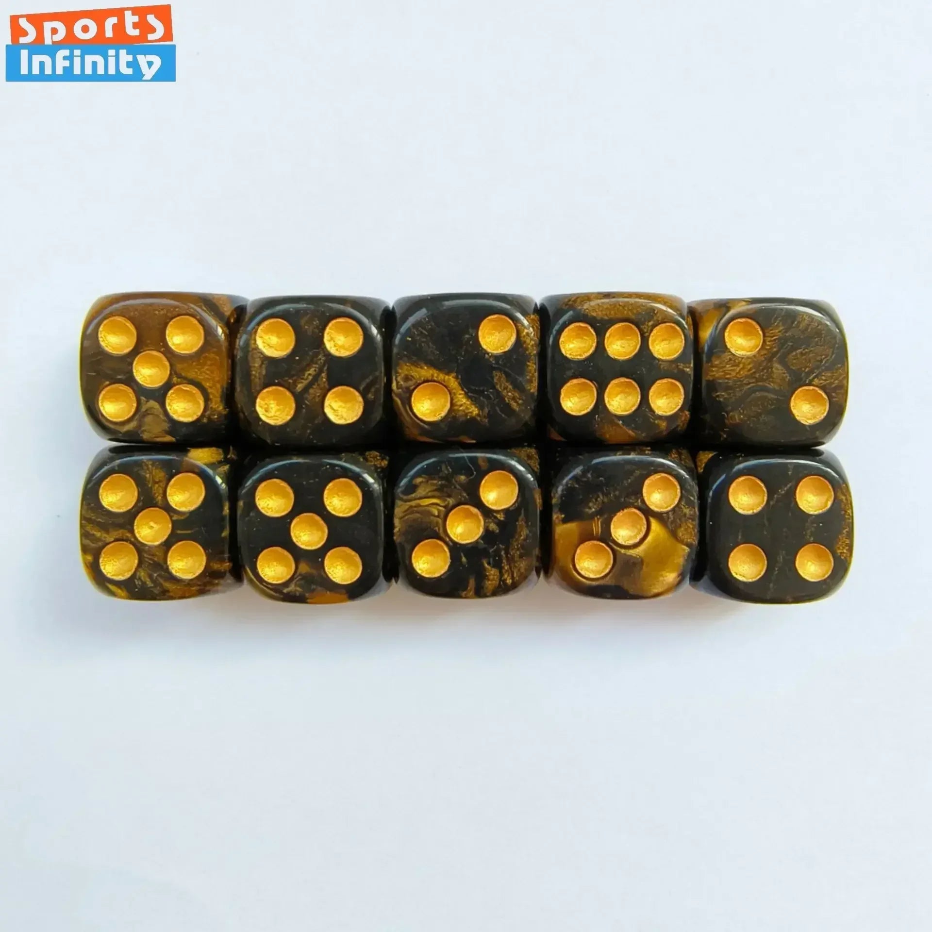 10pcs of 16MM Dual Color COC Dice Acrylic Digital Dice Dnd TRPG Cthulhu Running Team Board Game Dices Entertainment Dnd Dice Set