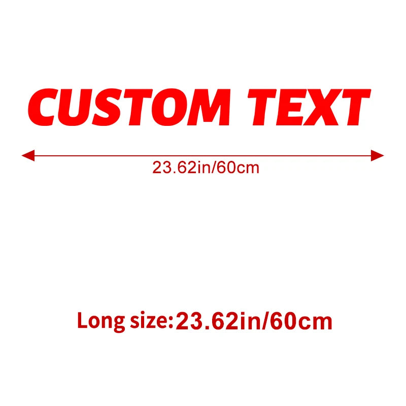 1PC Custom Only Text Car Stickers Front Banner Windshield Waterproof Personalized DIY Vehicle Boat Self-Adhesive Vinyl Decals