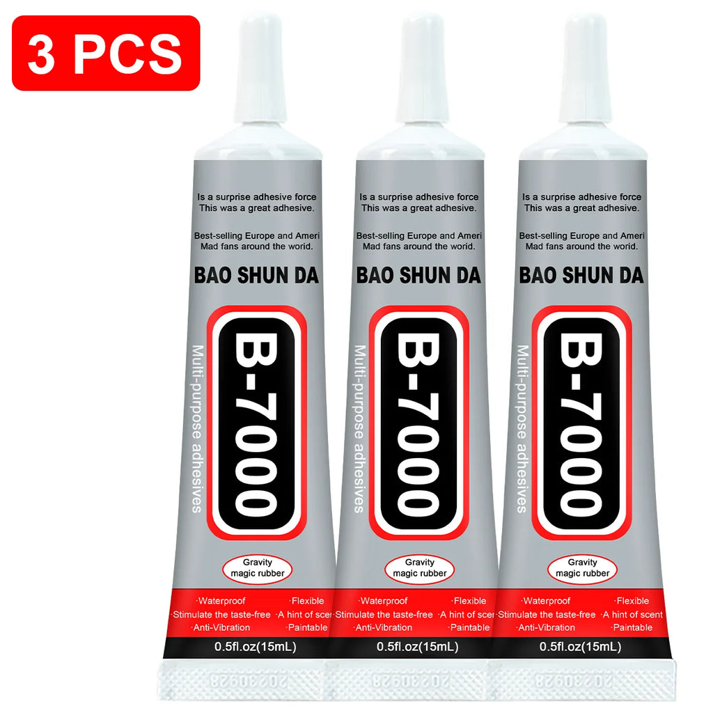 B-7000 15ML Transparent Super Glue B7000 Jewelry Craft Fabric Shoes DIY Adhesive, With Jewelry Crafting Kit,Precision Applicator
