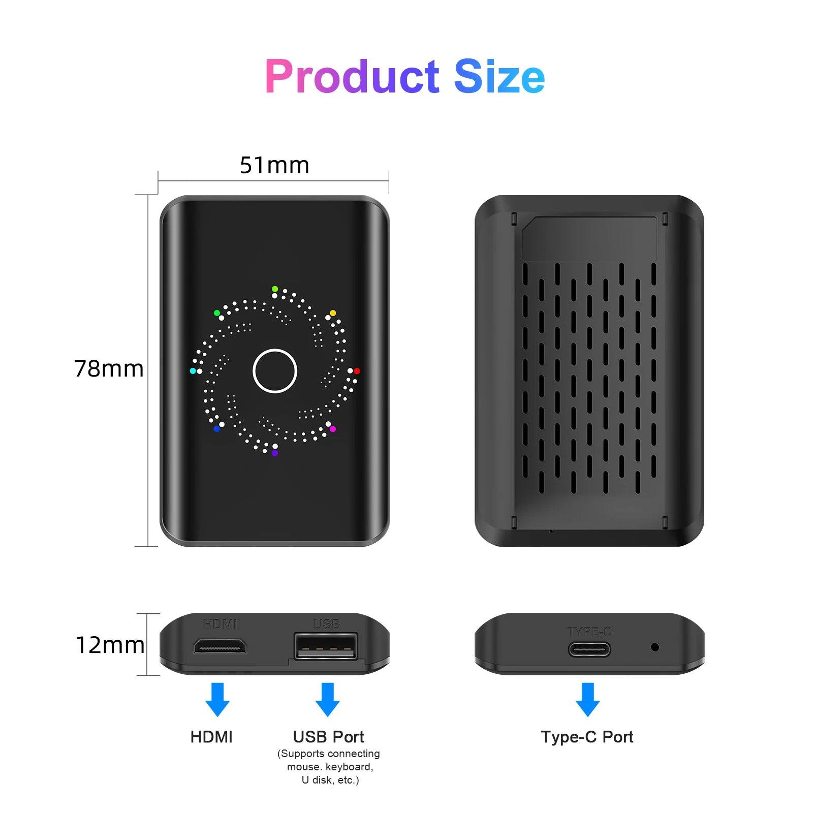 CarPlay Android AI Box 3 in 1 Android 14 Quad Core 2+16/4+32GB Wireless CarPlay Android Auto HDMI Output OTA Upgrade Play Store