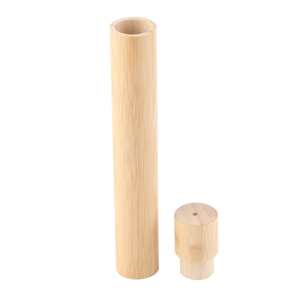 Bamboo Toothbrush Holder Natural Portable Toothbrush Protect Box Reusable With Cover Toothbrush Storage Case Home Travel Camping