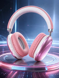 B40 Bluetooth Headphones Over Ear Wireless Headset HiFi Music Gaming Comfortable Mic for iPhone Android PC pink