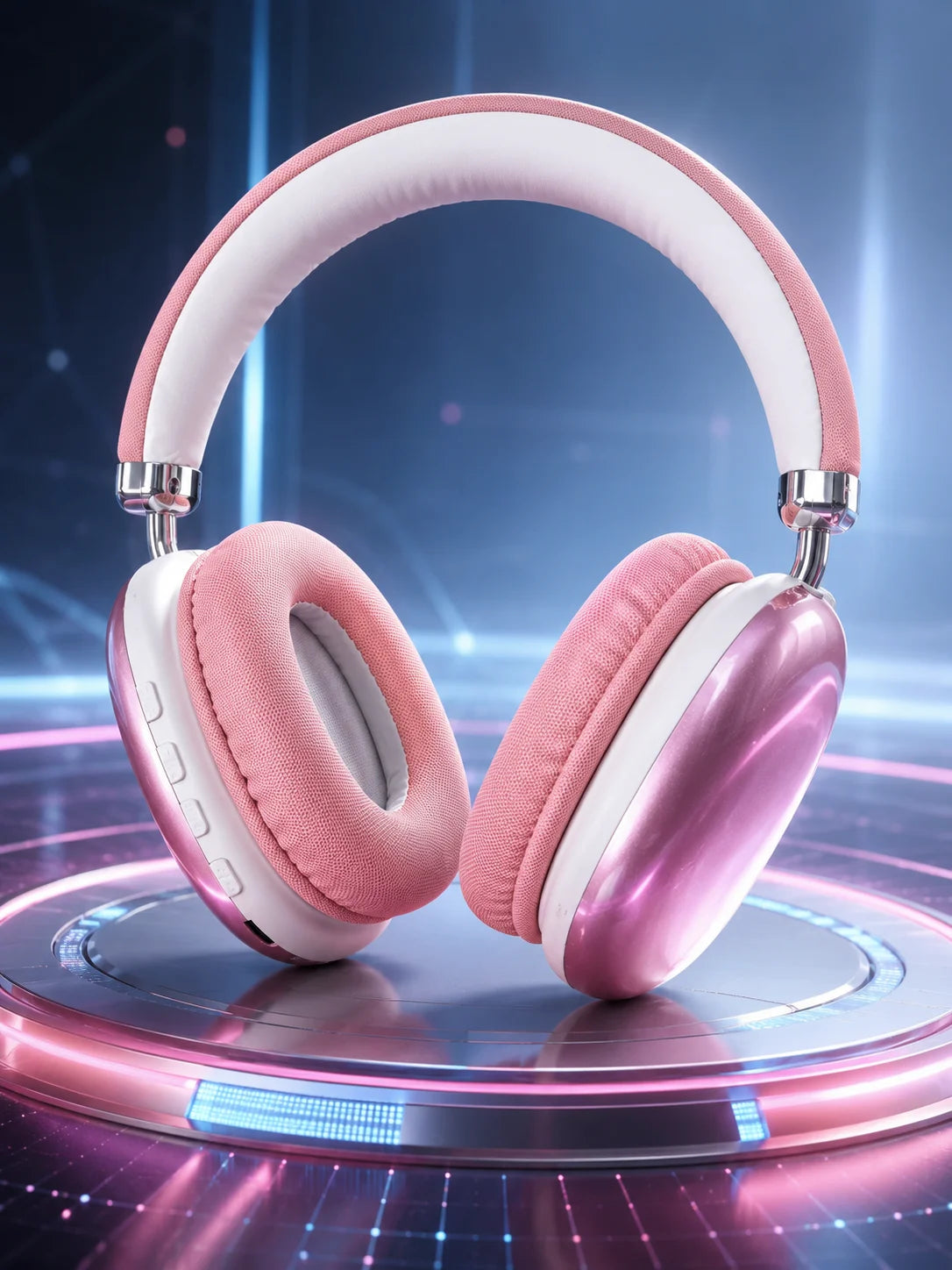 B40 Bluetooth Headphones Over Ear Wireless Headset HiFi Music Gaming Comfortable Mic for iPhone Android PC pink