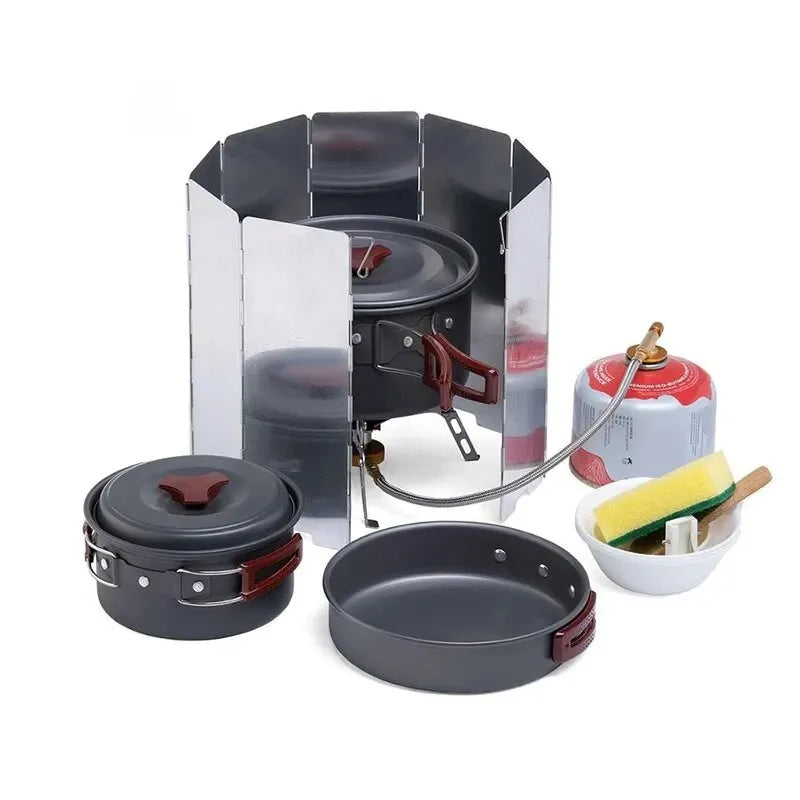 Ultralight 8/10/12/14/16 Panel Outdoor Foldable Windshield Camping Stove Windshield Foldable Gas Stove Wind Shield