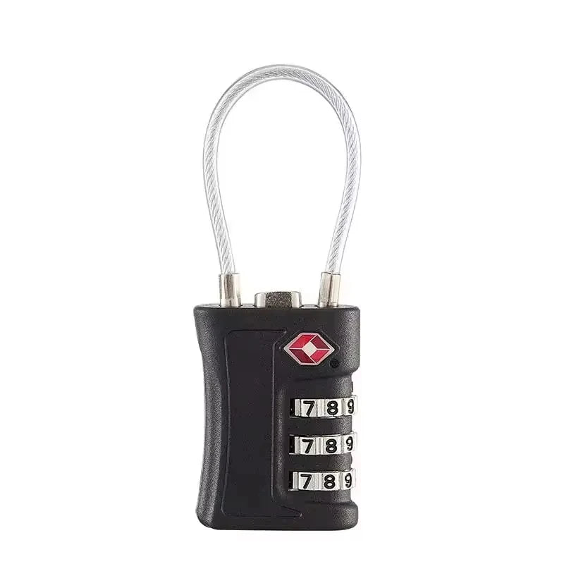 TSA Customs Lock 3 Digits Travel Password Changeable Lock Digital Lock Zinc Alloy Suitcase Luggage Anti-theft Lock for Airplane