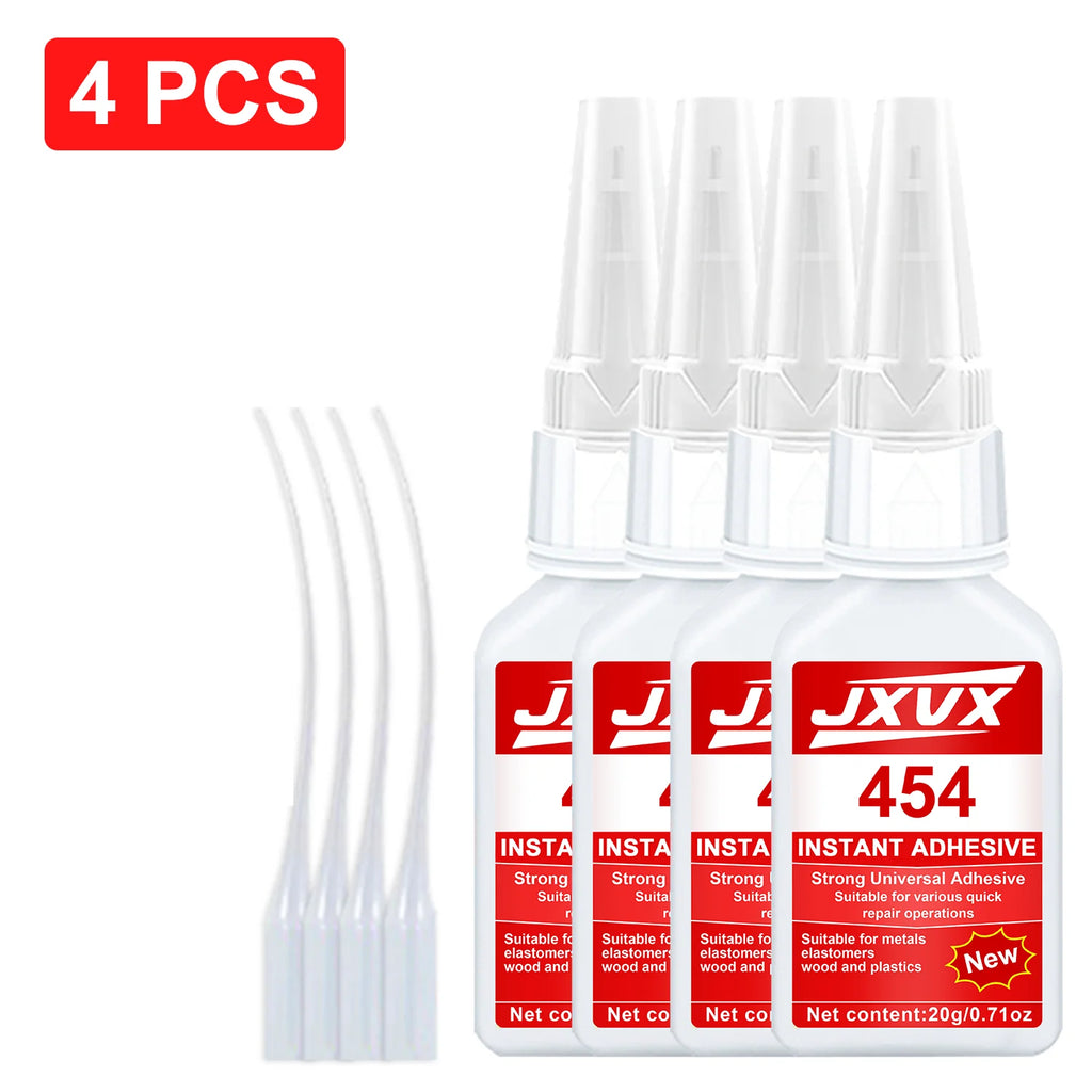 454 Super Glue: Instant Adhesive That Dries Quickly in 3 Seconds, with a Strong and Waterproof Bond; for Metal, Plastic, Wood, Ceramics and Leather; Multi-Material Repair Glue, 20 g
