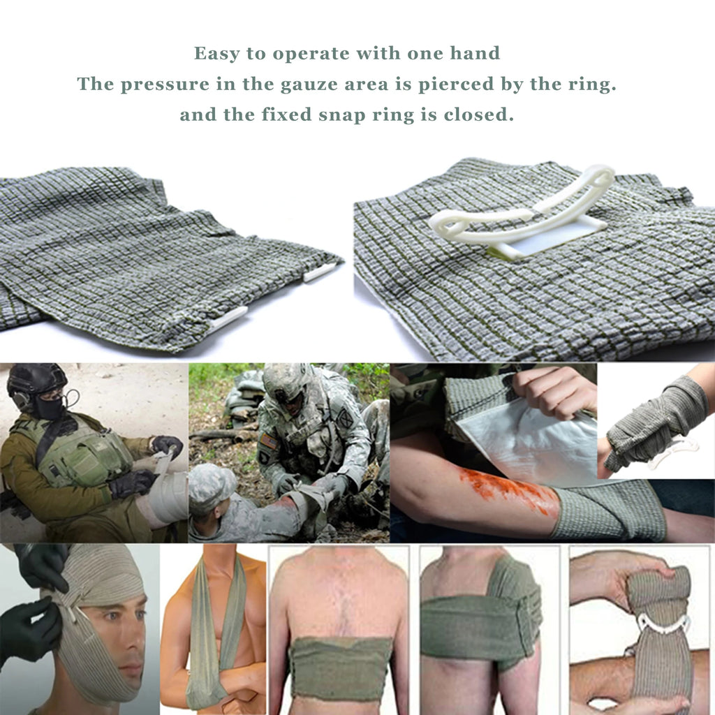 1-20Pcs 4/6inch Israel Bandage Outdoor First Aid Traumatic Hemostatic Bandage Emergency Training Swathe Camping Hiking