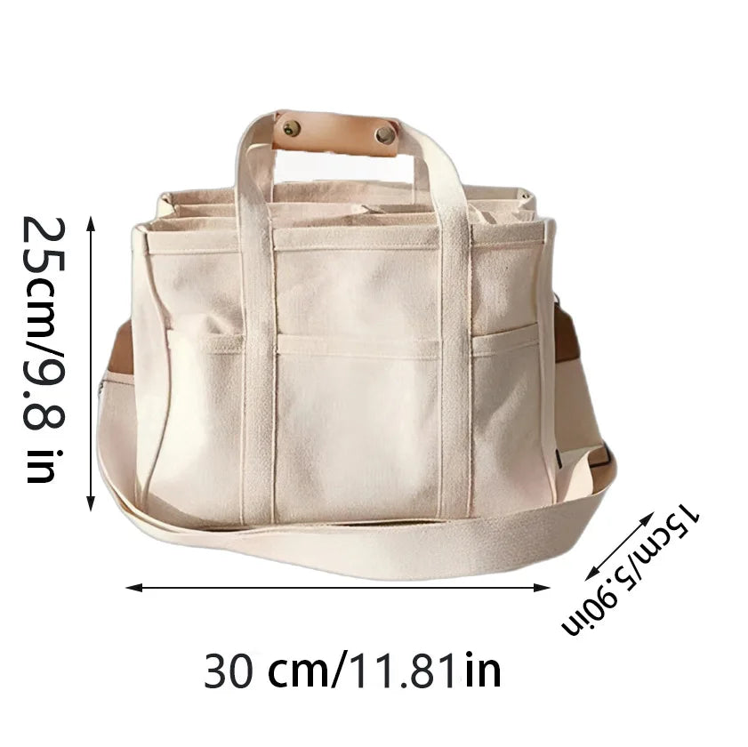 Fashion Multi Versatile Maternity Bag with Leather Top Handle Detachable Wide Crossbody Bags, Large Capacity Diaper Bag for Moms