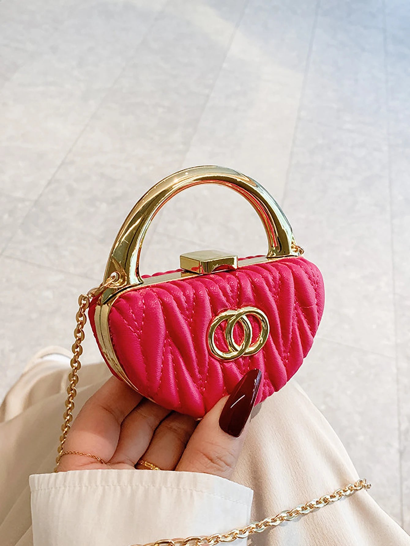 Mini Chain Mouth Red Envelope Small Fragrant Wind Diagonal Shoulder Bag
