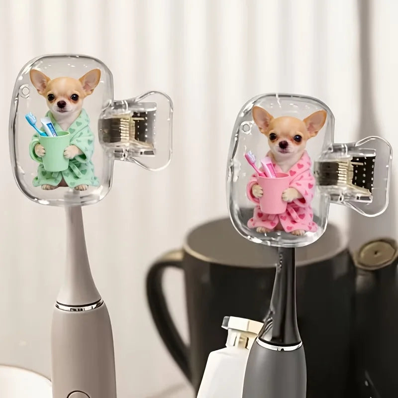 2pcs Chihuahuas Portable Dustproof Odorless Toothbrush Case Suitable for Various Sizes of Travel Kits with Ventilation Holes