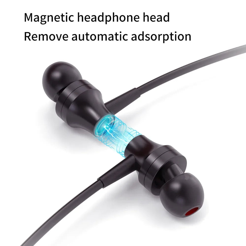 Bluetooth 5.0 Earphones Neckband Headsets Wireless Headphones HiFi Stereo Noise Reduction Earbuds Support BT TF Card FM Radio
