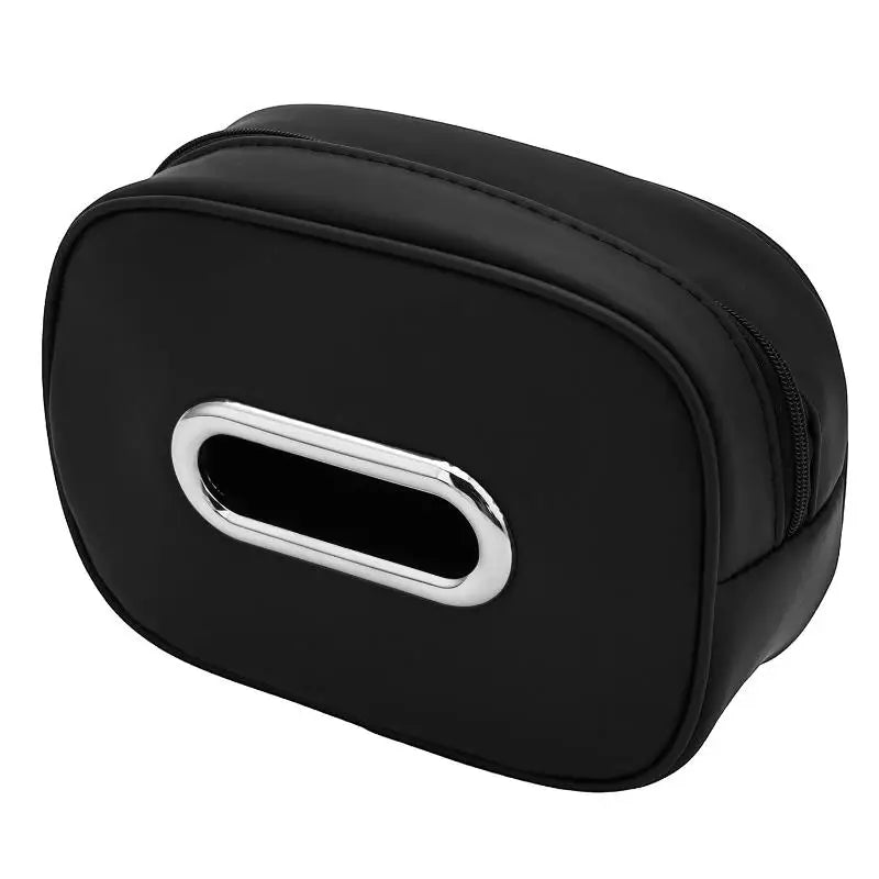 Nappa Leather Car Tissue Box Holder Sun Visor Backseat Center Console Napkin Storage Case