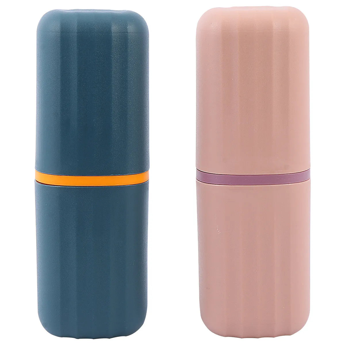 2Pcs Toothbrush Storage Box Plastic Tooth-Brushing Cup for Travel Bathroom Supplies Organized Toiletry Container Space Saving