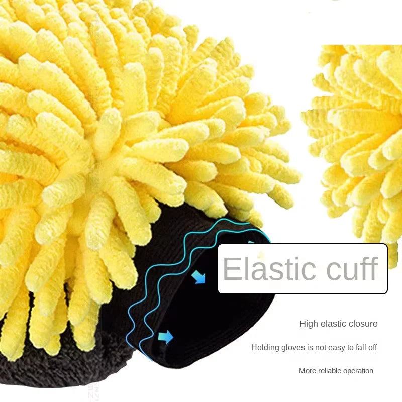Car Wash Glove Coral Mitt Soft Anti-scratch for Car Wash Multifunction Thick Cleaning Glove Car Wax Detailing Brush