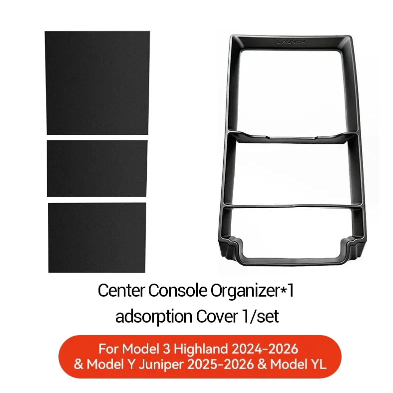 For Tesla Model 3/Y/YL Highland Juniper 2026 Center Armrest Storage Box Tray Console Organizer Box Accessories