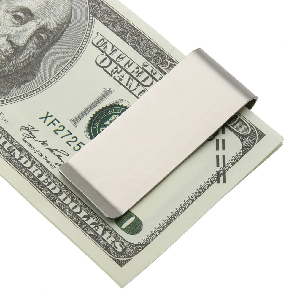 Stainless Steel Money Clip Metal Wallet Clip Credit Card Holder Clip Minimalist Front Pocket Wallet Clip for Fathers Boyfriends