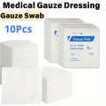 10Pcs Sterile Gauze Pads 7.62x7.62cm Individually Packed Highly Absorbent Soft Non-Woven for Wound Care First Aid Refill